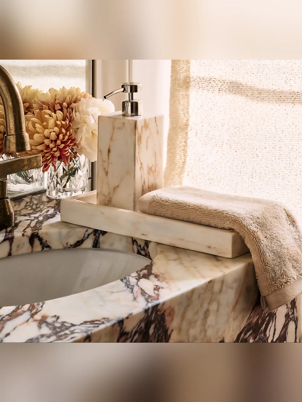 Ramsey Calacatta Gold Marble Soap Pump